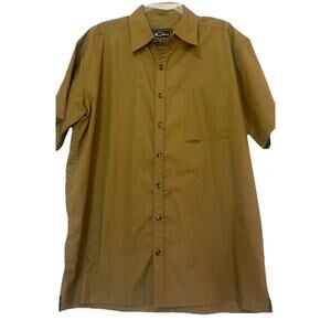 Drake Waterfowl Men’s Medium Khaki Short Sleeve Shirt Button‎ Down